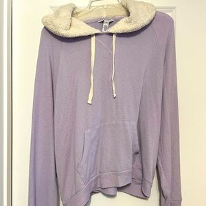 Purple Hoodie with Fuzzy Hood (XL)